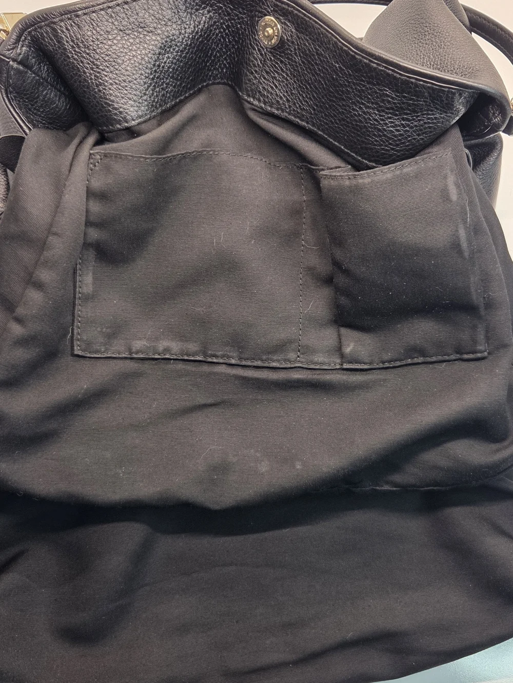 Coach Madison Phoebe Small Black Leather Shoulder Hobo Bag